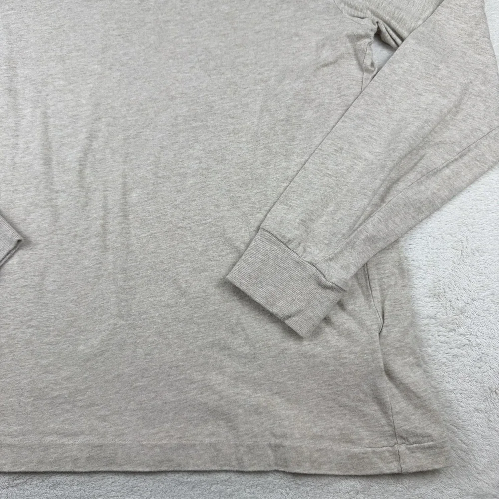 Polo Ralph Lauren Mens Long Sleeve T-Shirt‎ Oatmeal Beige Heather Cotton Pony M